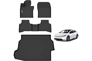 AIPOIL® Floor Mats & Cargo Liner Set for 2023 2024 2025 Toyota Prius & Prius Prime (PHEV) All Weather Protection Anti-Slip Automotive Floor Liners Full Set Automobile mats Accessories, Black