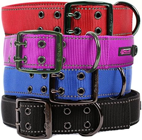 Max and Neo MAX Reflective Metal Buckle Dog Collar - We Donate a Collar to a Dog Rescue for Every Collar Sold (X-Large, Black)