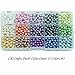 LK-CRAFTS Wholesale Luster Crystal Round Pearl Lot 1050 pcs Beads with Storage Box, 15 Colors, Size 6mm (#1).