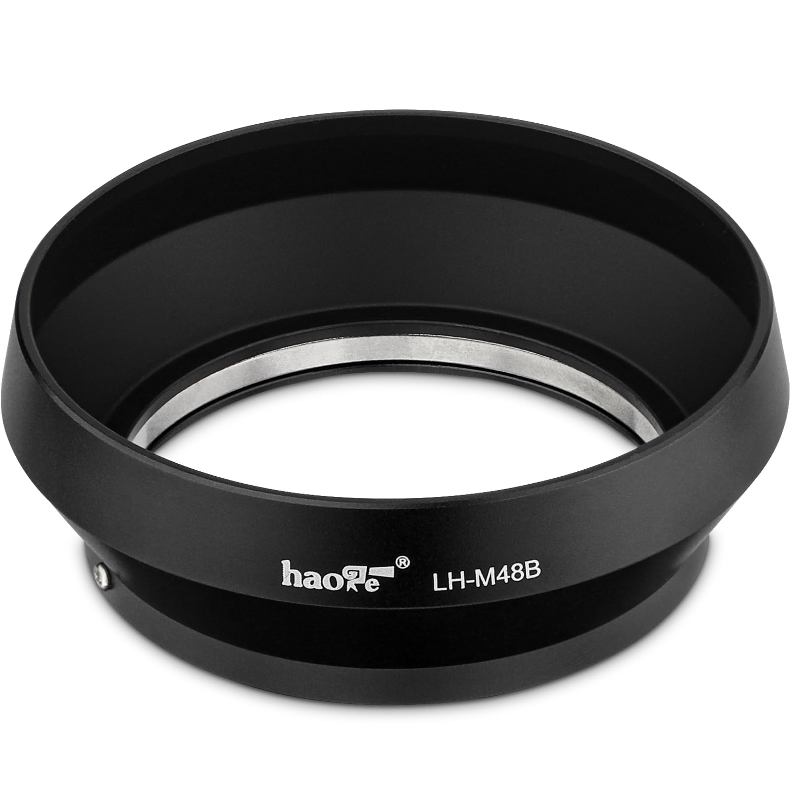 Haoge LH-M48B Round Metal Lens Hood for Olympus M.ZUIKO Digital 17mm F1.8 1:1.8 Lens Replaces Olympus LH-48B Black