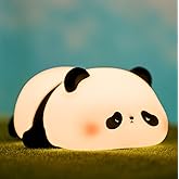 DREAMING MY DREAM Cute Panda Night Light, LED Squishy Novelty Animal Night Lamp, 3 Level Dimmable Nursery Nightlight for Breastfeeding Toddler Baby Kids Decor, Cool Gifts Kids (Panda Pangda)