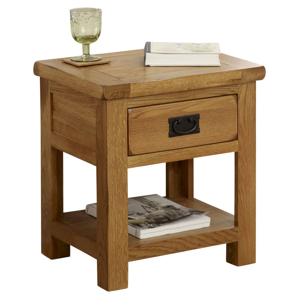 Rustic Oak Lamp Table Amazon.co.uk Kitchen & Home