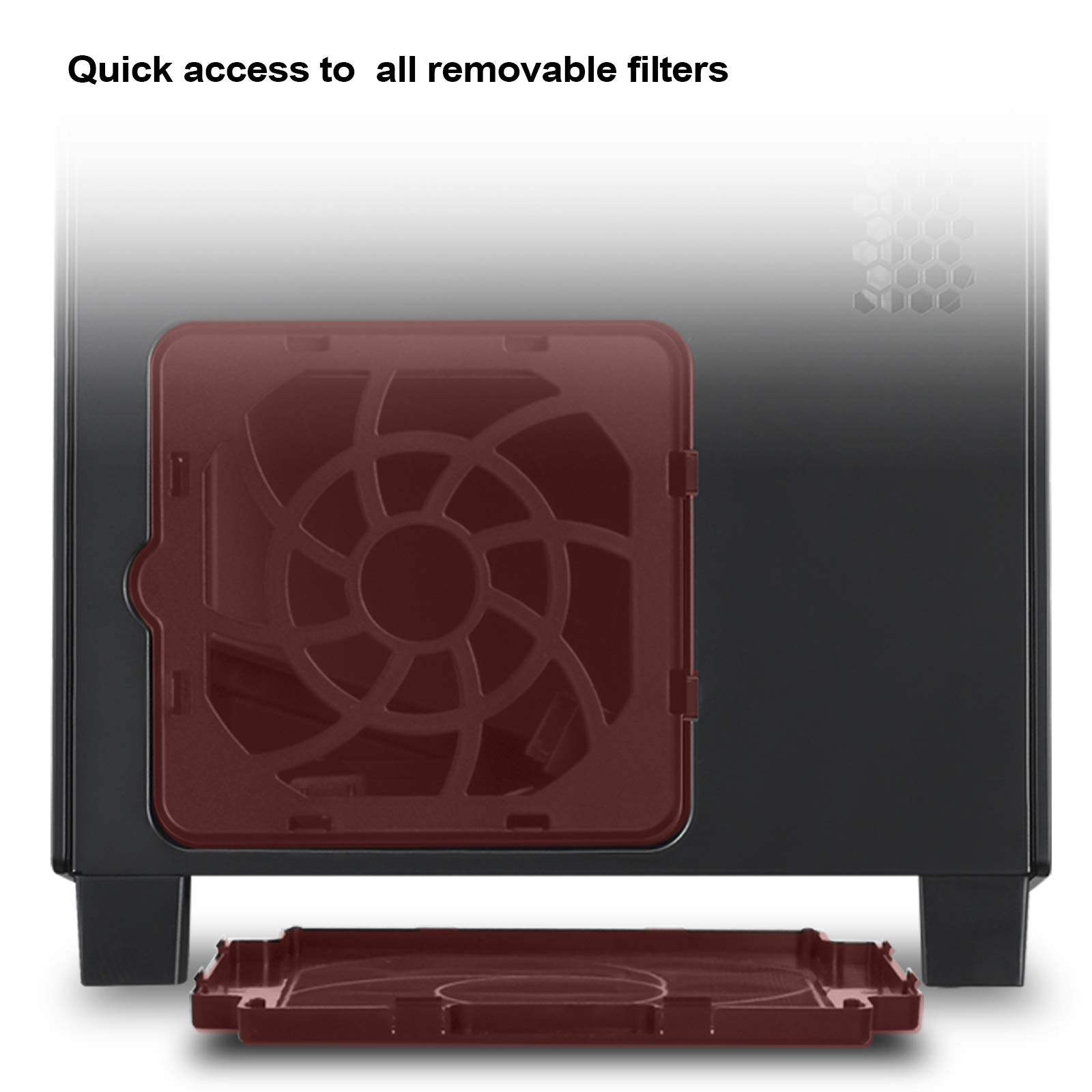 SilverStone Technology LD03B-AF Airflow Version Mini-ITX Case Four Side Tempered Glass Panels Pre-Installed 2 x 120mm Fans USB Type-C x 1 SST-LD03B-AF