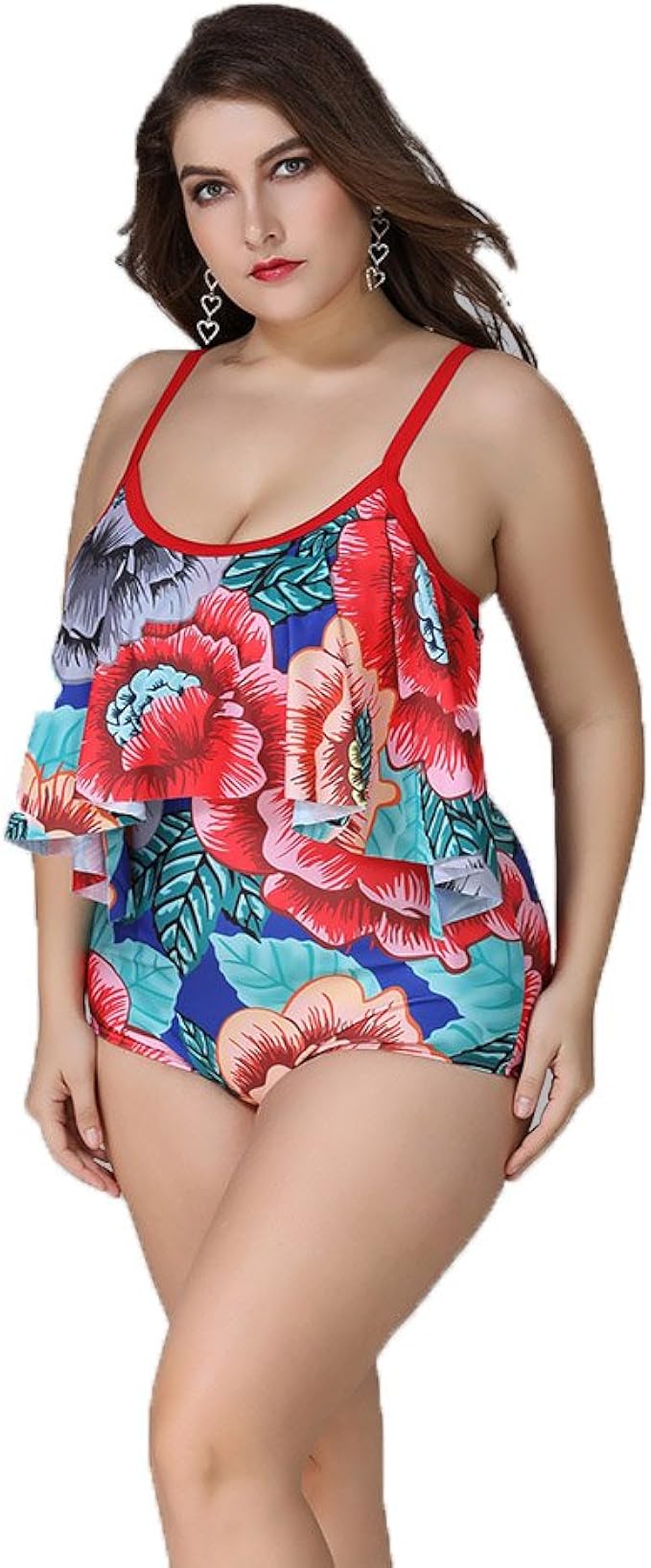 flounce swimsuit plus size