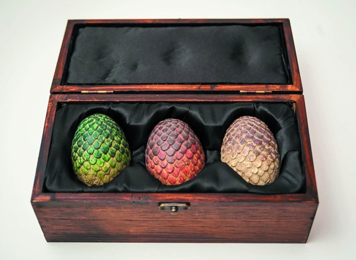 Olga Ganoudis Game Of Thrones Collectibles Dragon Eggs Resin Prop Replica Box Set