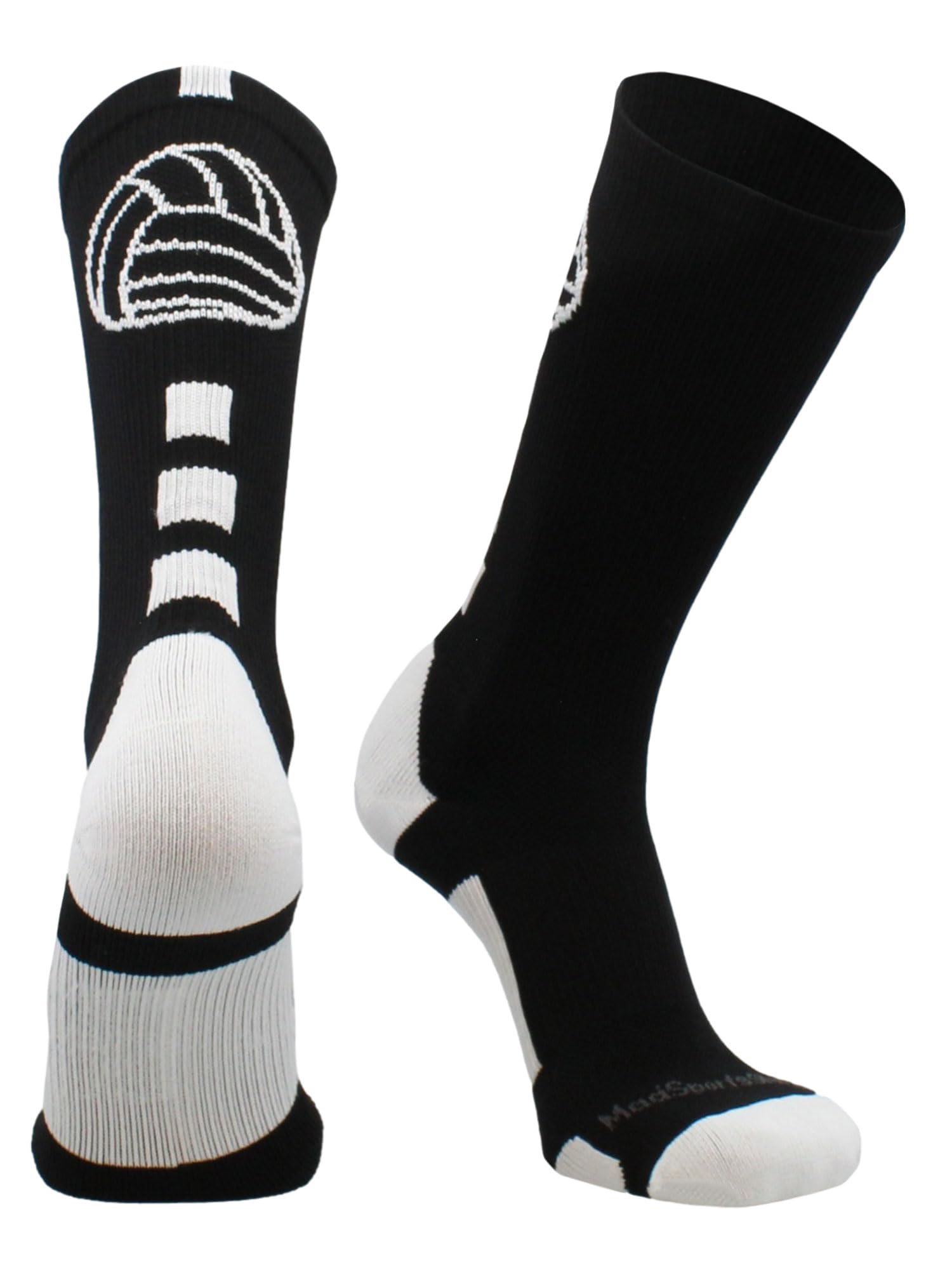 MadSportsStuff Volleyball Socks for Girls, Women & Teens in Crew Length Volleyball Accessories and Gifts