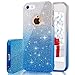 MILPROX Compatible for iPhone 5s/5/SE Case, Girls Shiny Glitter CASE [Bling Crystal Clear][Extremely Sparkling], Slim Premium 3 Layer Hybrid, Anti-Slick/Protective/Soft Case