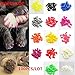 100Pcs Soft Pet Cat Nail Caps Claws Control Paws Of 5 Kinds Different Colors + 5Pcs Adhesive Glue + 5pcs Applicator with Instructions (XS)