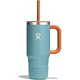 Hydro Flask Kids 24 Oz Travel Tumbler with Handle, Lid and Straw for School - Insulated Stainless Steel in Seaspray Blue