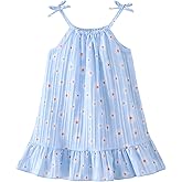 Kucnuzki Baby Girl Clothes Cute Spring Summer Sun Dresses Toddler Casual Beach Boho Floral Dress Girls Summer Outfits