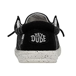 HEYDUDE Boy's Wally Youth Stretch Black Size 4