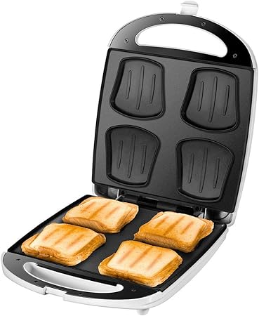 Unold Appareil A Croque Monsieur Quadro 4 Toasts Xxl 1100 W