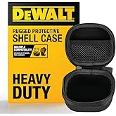 DEWALT Heavy Duty Protective Headphone Case for TWS Earbuds & Wearable Speaker, Compact Lightweight w/EVA Headphone Case Hard Shell, Shockproof, Water-Resistant, Soft Interior & Accessory Mesh Pocket