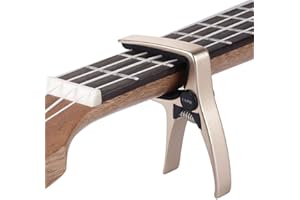Mini 4 String Guitar Capo, Professional Ukulele Capo (Gold)