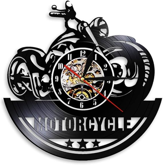 Amazon.de: wwwff Klassische Motorrad Wandkunst Wanduhr Garage Zeichen