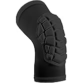 KRIYNAA Basketball knee pads, compression leg covers for teenagers and adults, wrestling knee pads, football volleyball, pickleball, weightlifting knee pads (1 black short knee pad, Small)