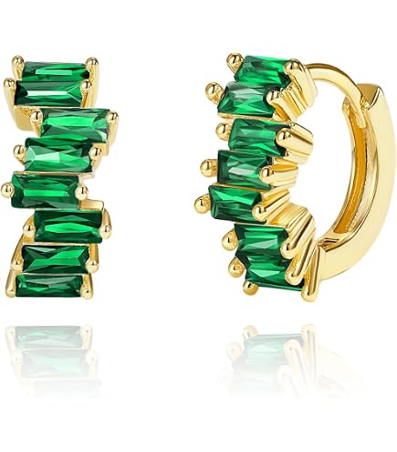 2 Pairs Cute Checkerboard Hoop Earrings For Women - 18K Gold Plated Geometric Grid Earrings - View #5