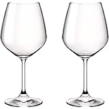 CLOUDSELL Red Wine Glass Set, 350 ml, Transparent, Pack of 2 pcs Set