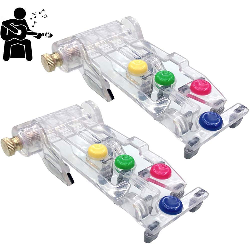 2 Pack Guitar Chord Learning System Device, Guitar Teaching Aid Classical Assistant Practice Tuners Tools and Pain-Proof Finger Guitar Aid, Good Gift for Guitar Lover Beginner