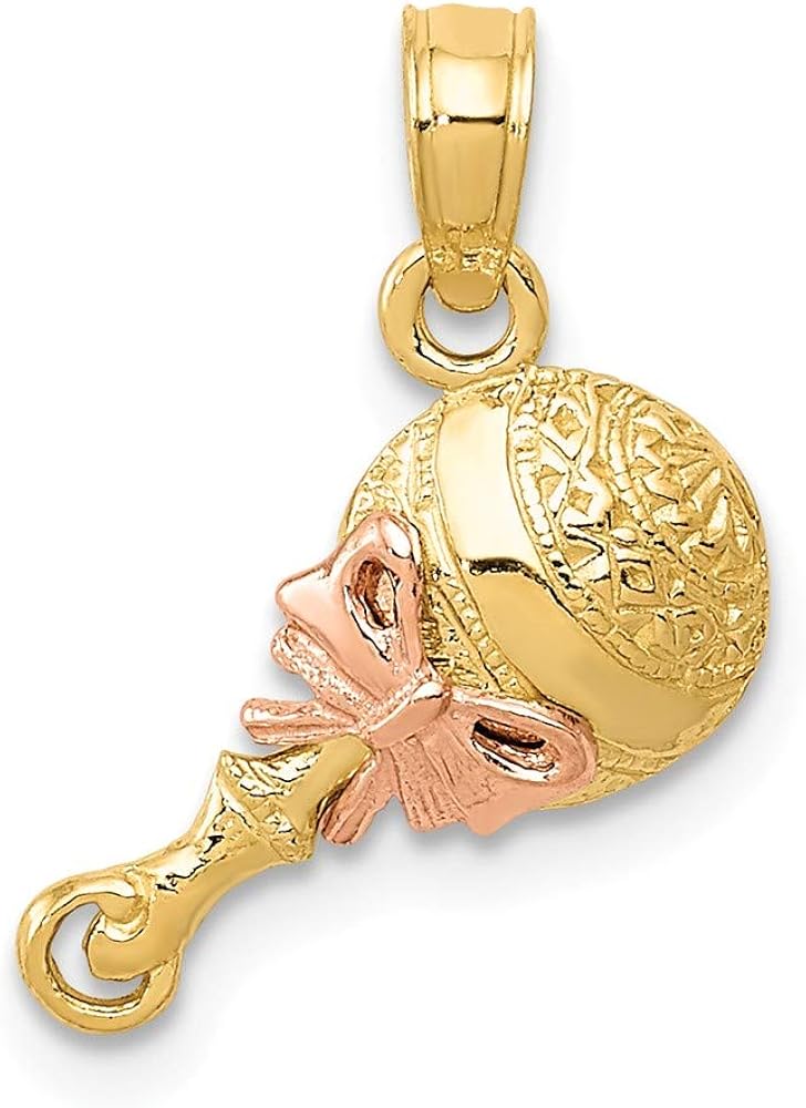 gold baby rattle