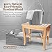 ToiletTree Products Deluxe Wooden Bamboo Shower Seat Bench with Underneath Storage Shelf