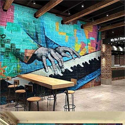 YiShuQiang Wallpaper Fototapeten Große Tapeten-Wandgemälde-Klavier-Musik-Gotische Graffiti-Wohnzimmer-Schlafzimmer-Hintergrun