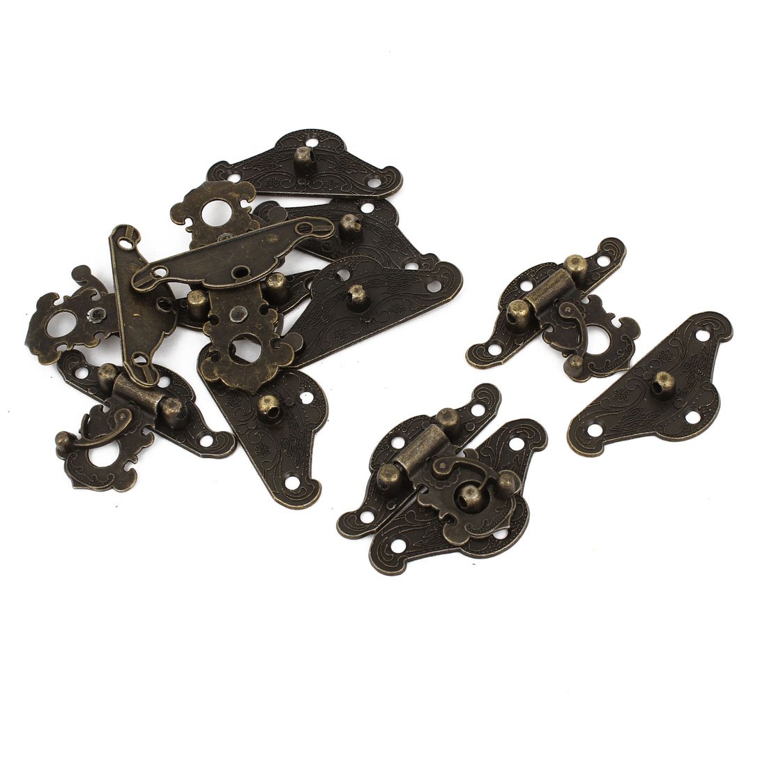 uxcell Antique Wood Box Latch Sets Case Lock 2inch Long 6 Pcs Bronze