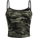 Floerns Girl's Spaghetti Strap Lace Trim Bow Front Lettuce Trim Cami Top