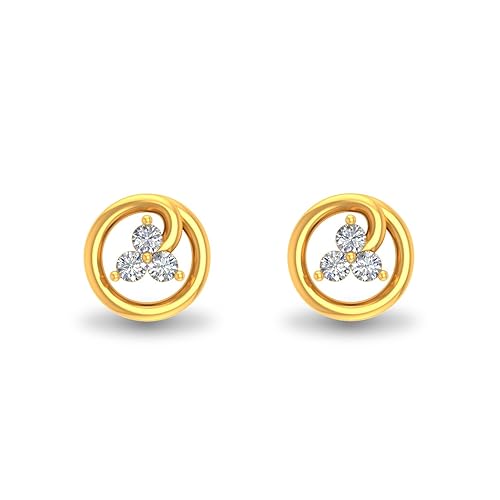 22KT Yellow Gold Stud Earrings for Women