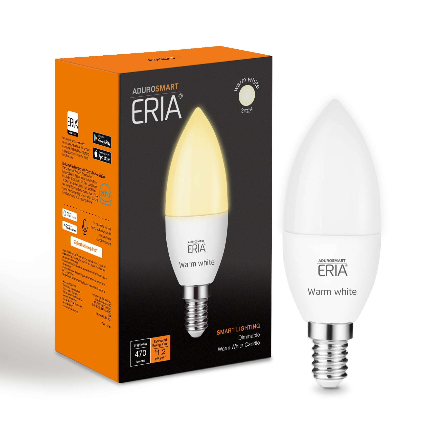 ERIA AduroSmart E14 Candle Warm White