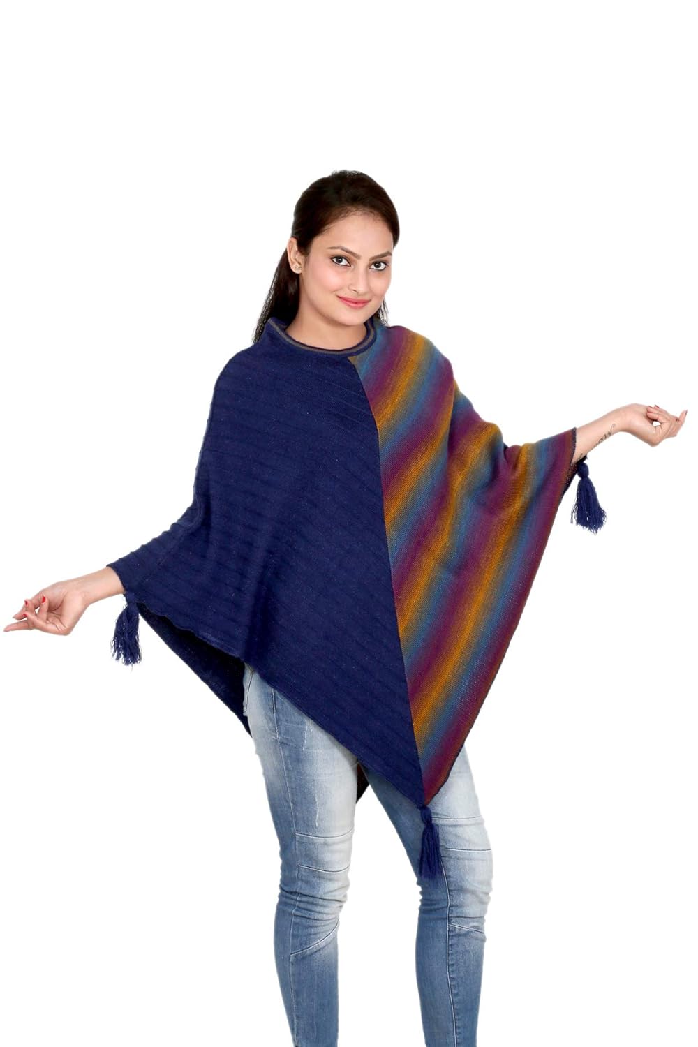 woolly 2018 latest pullover cardigan womens ponchoes capes sweater tops-rs1867