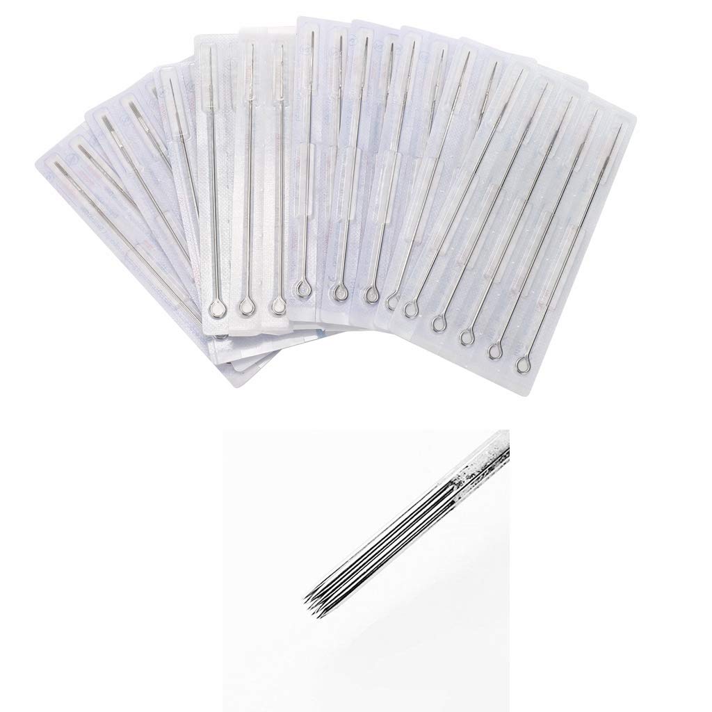 Tattoo Needles,New Star Tattoo Box Of 50PCS #12 18RS Round Shader Premade Sterile Tattoo Needles Supply