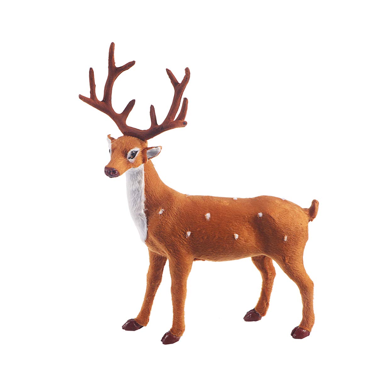 Holibanna Christmas Reindeer Ornament Figures Mini Deer Elk Reindeer Animal Ornaments Christmas Holiday Centerpieces Table Decorations (5.9 Inch)