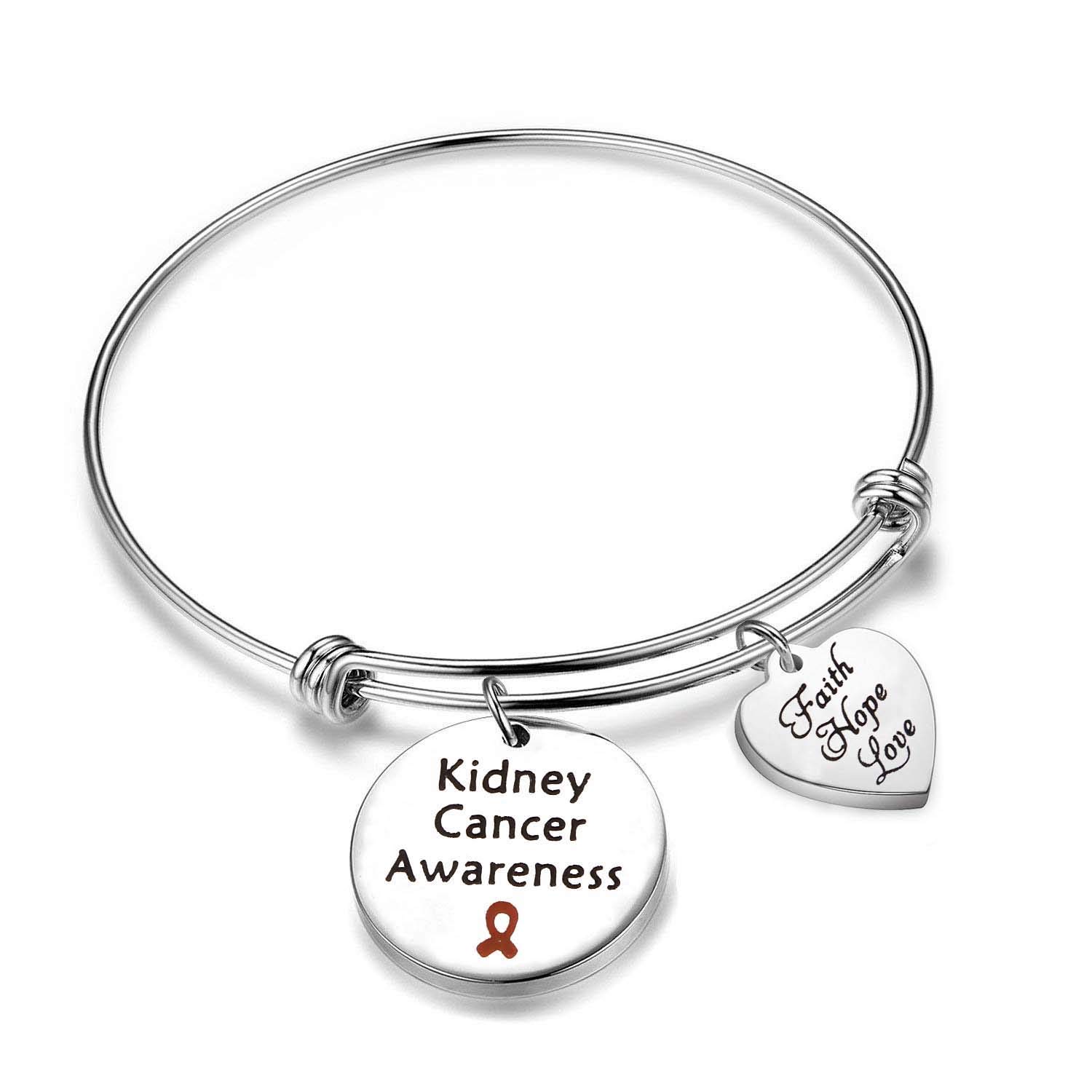 Buy BNQL Kidney Cancer Awareness Hope Bracelet Orange Support Ribbon