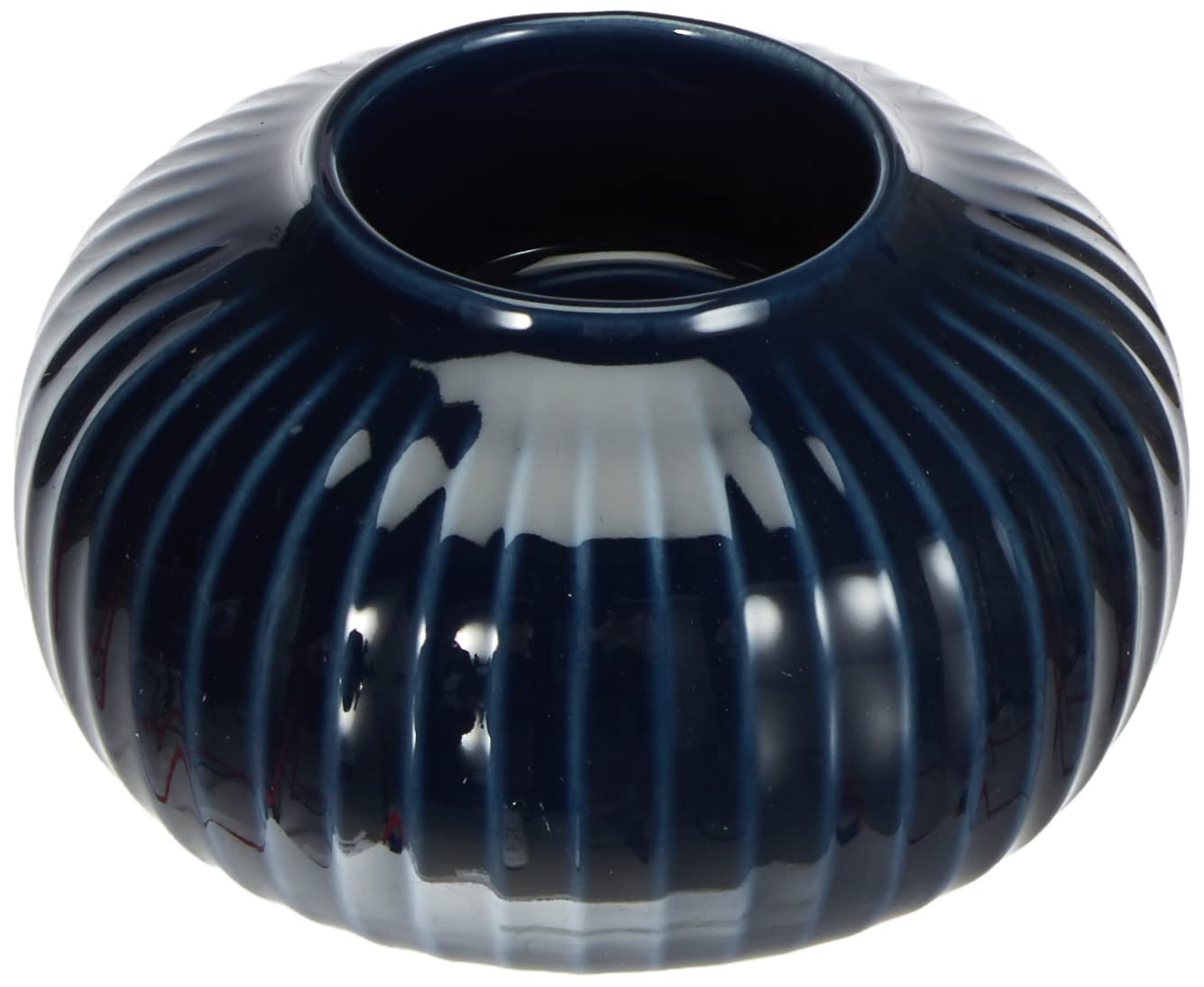 Kähler Hammershøi Tea Light Holder Round Diameter 10 cm Danish Design Handmade Blue