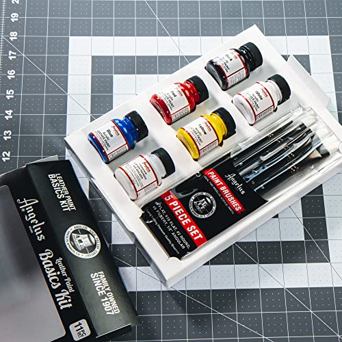 Angelus Leather Paint Kit Basics Starter Kit Includes 5 Paints, Prep