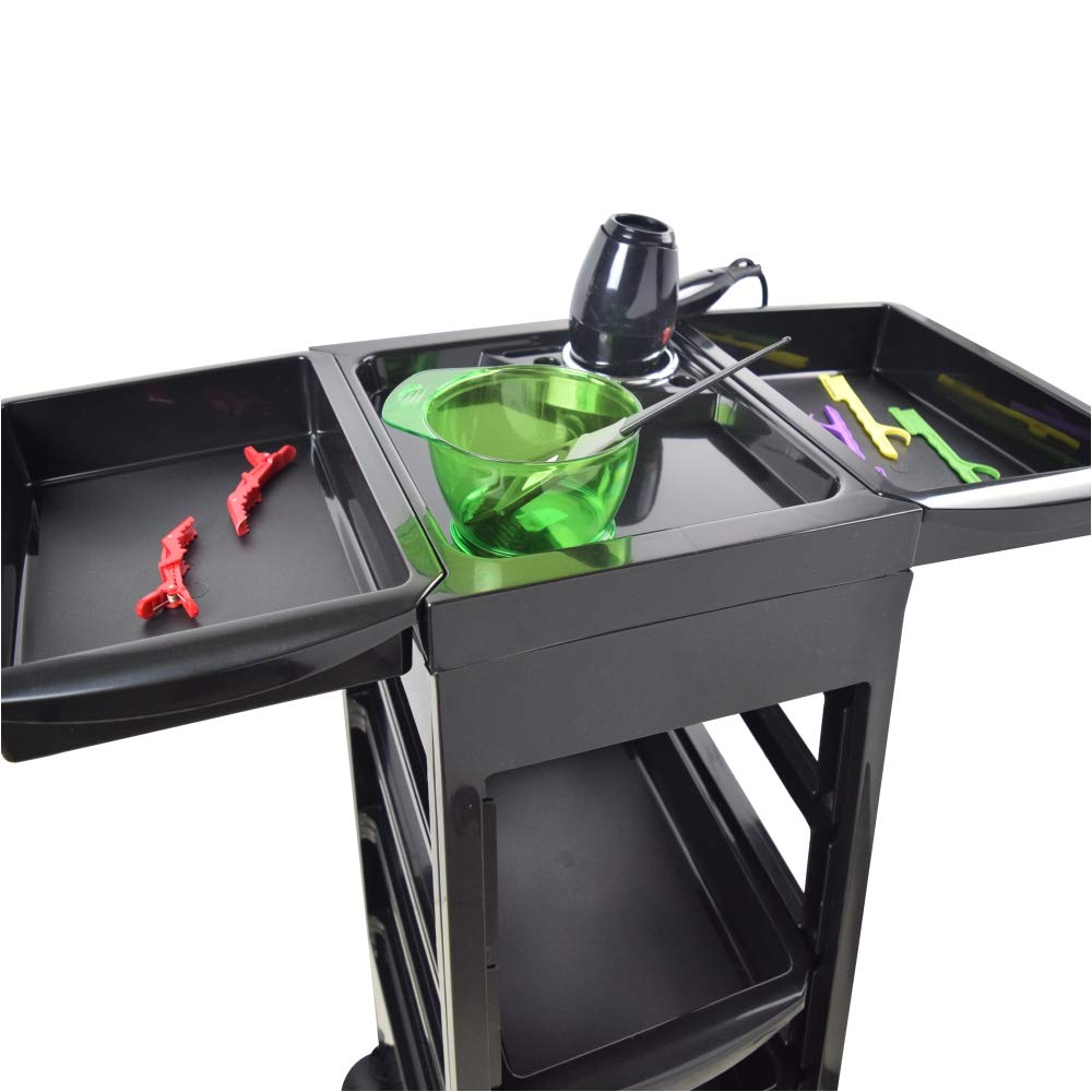 Salon SPA Beauty Hairdressing Rolling Trolley Cart with 5 Drawers Storage Cart: Beauty