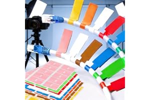 300Pcs Waterproof Wire Labels, Self-Adhesive Cable Tags for Cord Management, Durable Multicolor Stickers for Network Cables &