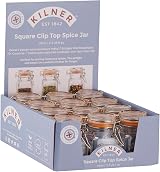 Kilner Clip Top Spice Jar 70ml Square Glass Airtight Kitchen Storage view 9