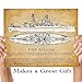 USS BB-39 Arizona Battleship Patent - Historic WW2 Poster, Battle Warship Display, Great Gift for Navy Veteran or Military World War II and Ship Captain, 11x14 Unframed Art Print Poster