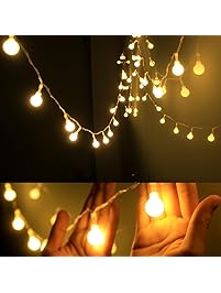 Dailyart Globe String Light,LED Starry Light Fairy Light for Wedding,Xmas Party (Warm White, Battery-powered, 13feet/4meters)