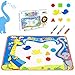 TOYK Aqua doodle Drawing Mat Pen - Water Doodle Toy - Painting Writing Doodle Board Toy - Color Children Water Drawing Mat Board & 3 Magic Pens for Baby Kids Doodle Kids Educational Toy