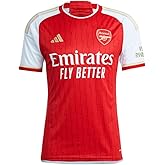 adidas Men's Soccer Arsenal 23/24 Home Jersey - Celebratory Fan Jersey with Lightning Bolts and Gold Details