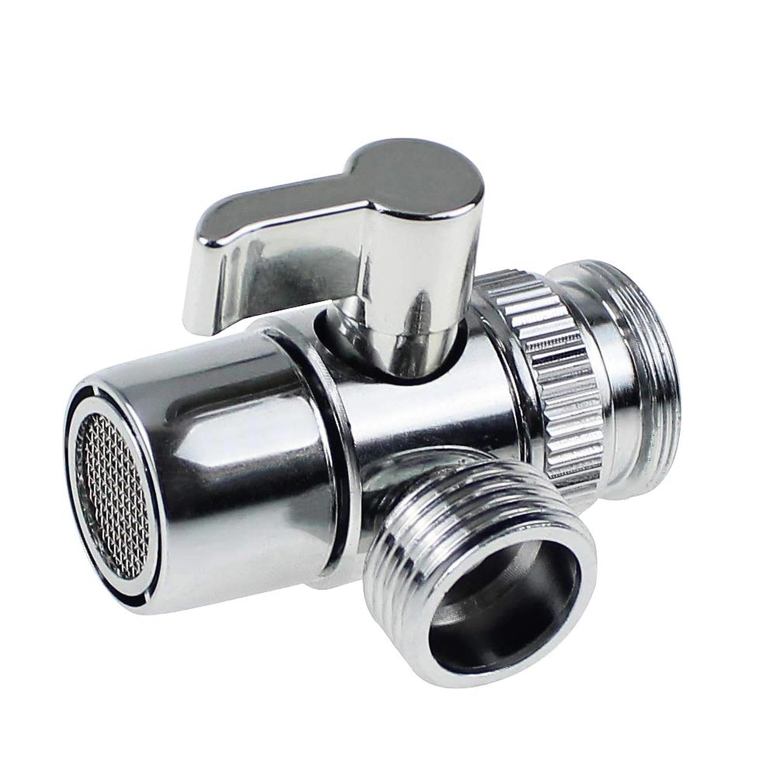 TXErfolg Brass Diverter Valve Bathroom Angle Valve M22 X M24 Connector with 3 Washers for Bathroom Sink Faucets On-Off Valves Kitchen Sink Faucets Shower Pipes