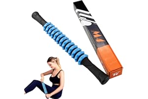 Muscle Roller Stick, Muscle Yoga Massage Roller Bar Fitness Beauty Tool for Athletes Relief Pain for Leg Back (Blue)