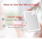 FUNTOUCH Lighted Makeup Mirror 10X Magnifying, 3 Colors, Travel Friendly view 5