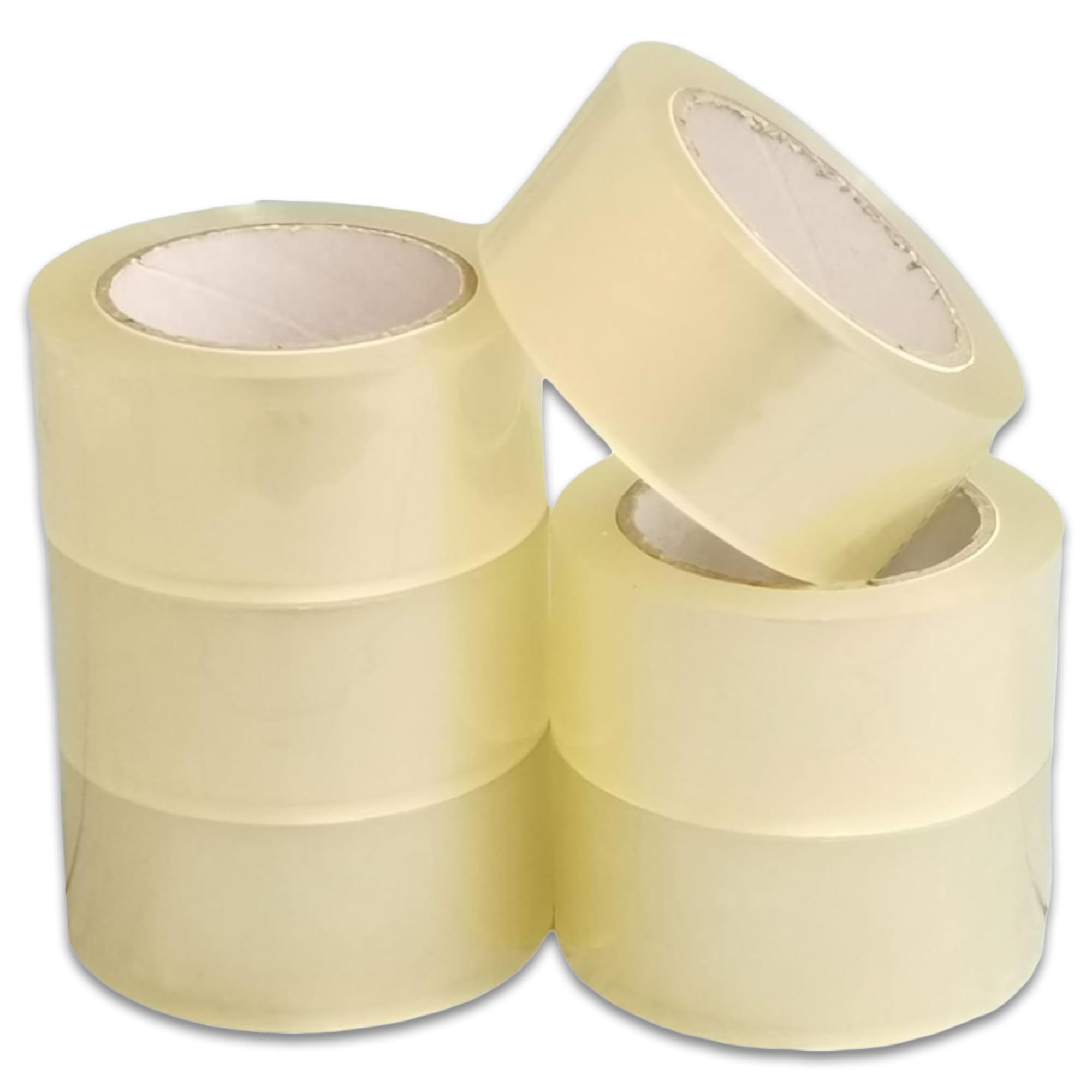 Capra Falconeri 6 Rolls Clear Strong Packing Tape 48mm x 92m (100 Yards) – Heavy Duty Packaging Tape for Boxes & Parcels – Secure, Sticky & Durable Seal All Purpose Tape Roll