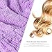 Pretty See Hair Drying Towels Ultra Absorbent Microfiber Drying Cap, Purple & Blue, 2 Pcs/Set