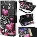 Cover Compatible for ZTE Max Duo LTE/Imperial Max/Kirk/ZTE Zmax Pro Case, SOGA [Pocketbook Series] PU Leather Magnetic Flip Design Wallet Case - Black Butterfly Heart