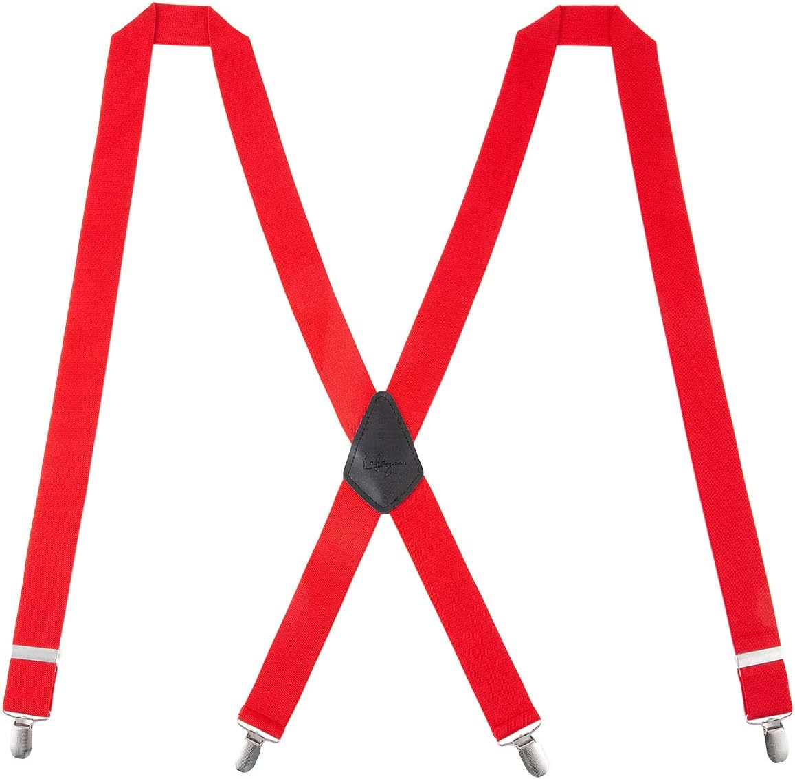 Mens Braces LAFAYON Plus X-back suspenders for Men 35mm 9 Colors with 4 Strong Clips Heavy Duty Braces Gift Package